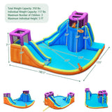 Costway 6-in-1 Inflatable Dual Water Slide Bounce House