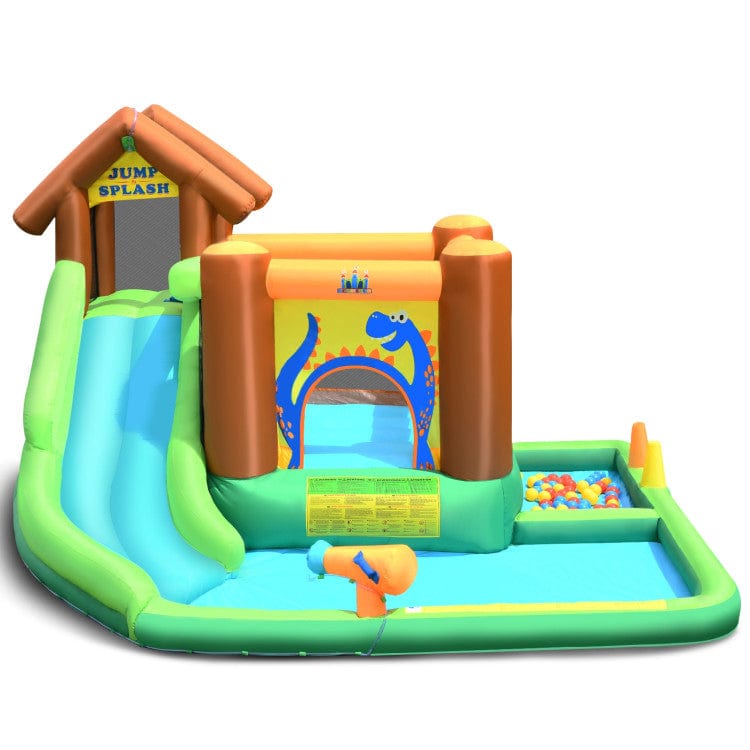 Costway Inflatable Waterslide Bounce House Climbing Wall Ball Pit