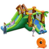 Costway Kids Inflatable Jungle Bounce House Castle with Blower