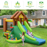 Costway Kids Inflatable Jungle Bounce House Castle with Blower