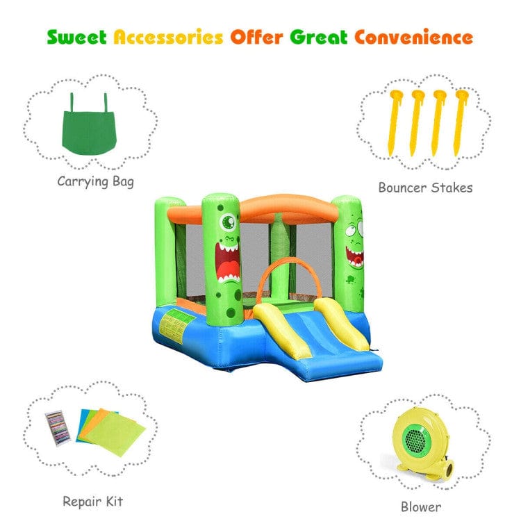 Costway Inflatable Castle Bounce House Jumper Kids Playhouse Slider