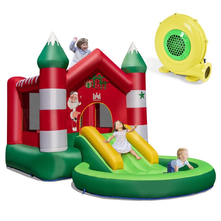 Costway Inflatable Christmas Bounce House Kids Aged 3-10 Years