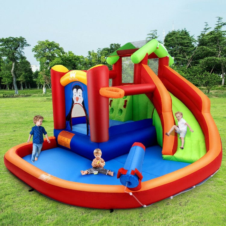 Costway Inflatable Slide Bouncer and Water Park Bounce House Without Blower
