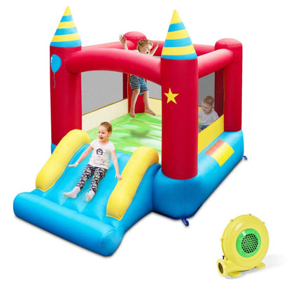 Costway Inflatable Kids Bounce Castle with 480W Blower