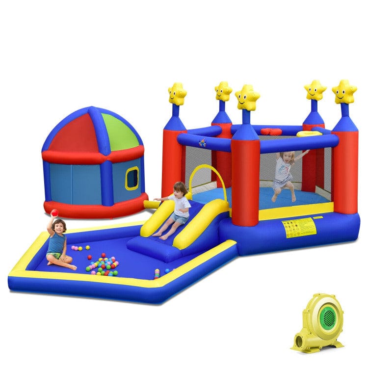 Costway Kids Inflatable Bouncy Castle Slide Large Jumping Area Playhouse