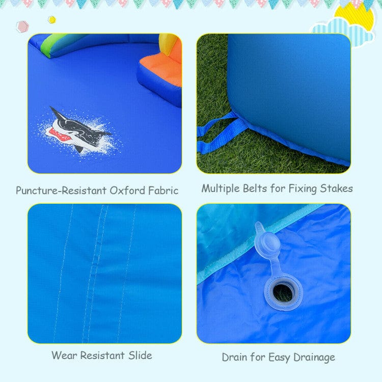 Costway Kids Inflatable Water Slide Bounce House Carrying Bag