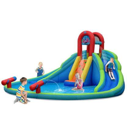 Costway Kids Inflatable Water Slide Bounce House with Carrying Bag Without Blower