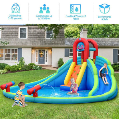 Costway Kids Inflatable Water Slide Bounce House Carrying Bag