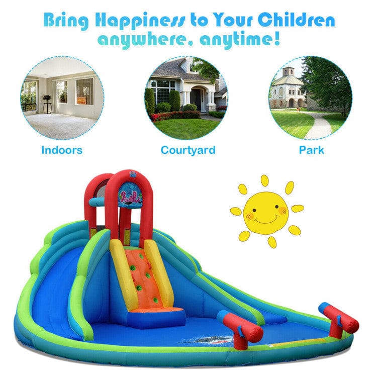 Costway Kids Inflatable Water Slide Bounce House Carrying Bag