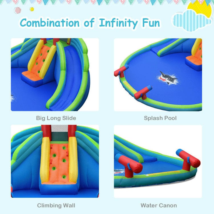 Costway Kids Inflatable Water Slide Bounce House Carrying Bag