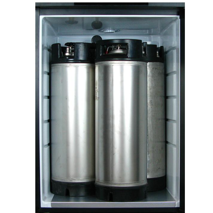 Kegco K209B-3NK Triple Keg Tap Faucet Draft Beer Dispenser Kegerator - Black Cabinet with Matte Black Door