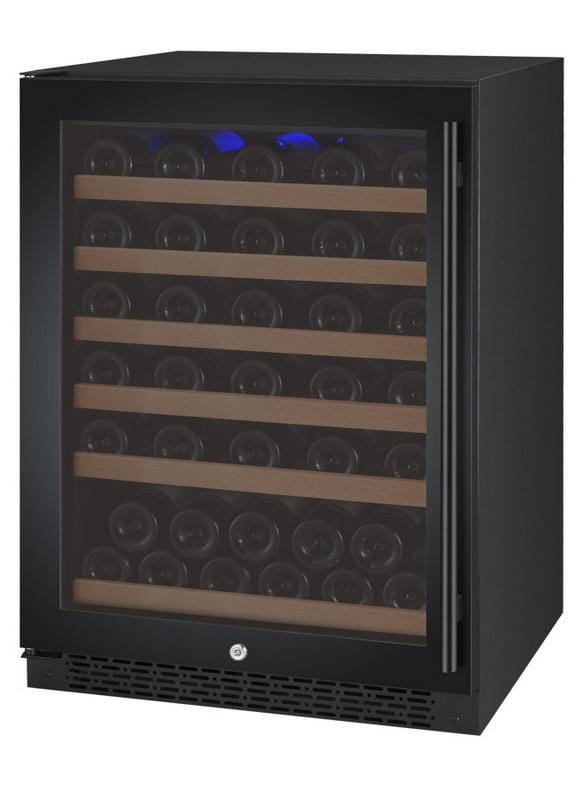 Allavino 24&quot; Wide FlexCount II Tru-Vino 56 Bottle Single Zone Black Wine Refrigerator