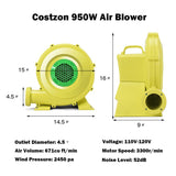 Costway 950 W 1.25 HP Air Blower Pump Fan