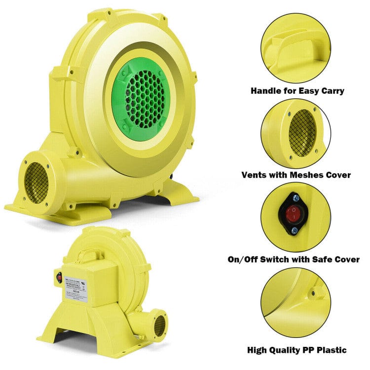 Costway 480 W 0.6 HP Air Blower Pump Fan for Inflatable Bounce House