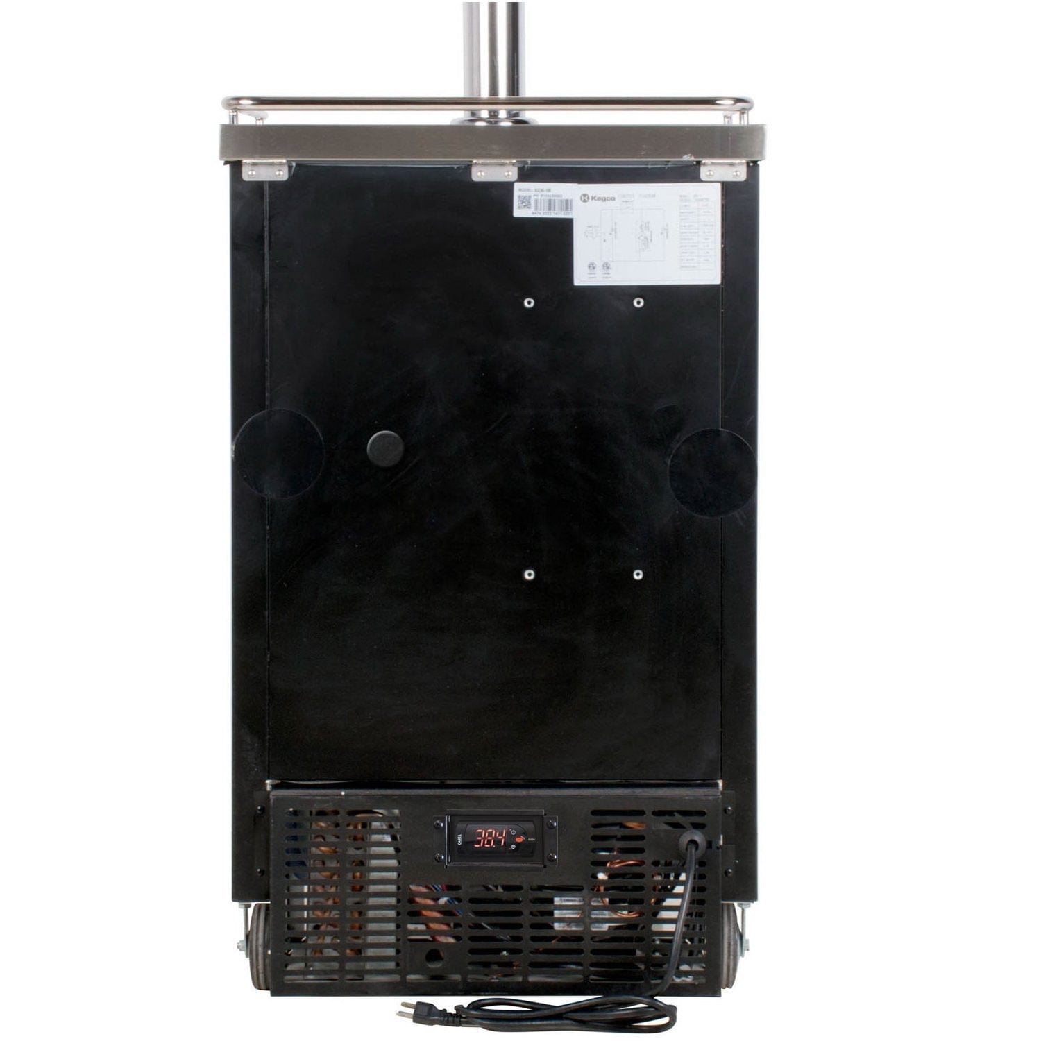 Kegco Two Tap Commercial Kombucharator Kombucha Keg Dispenser - Black
